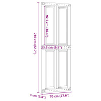 Produktbild för Ladugårdsdörr Corona HonungsBrun 70 x 210 cm Massiv furu