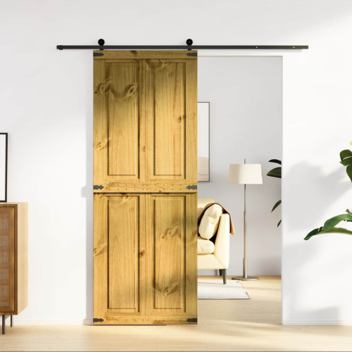 vidaXL Ladugårdsdörr Corona HonungsBrun 80 x 210 cm Massiv furu