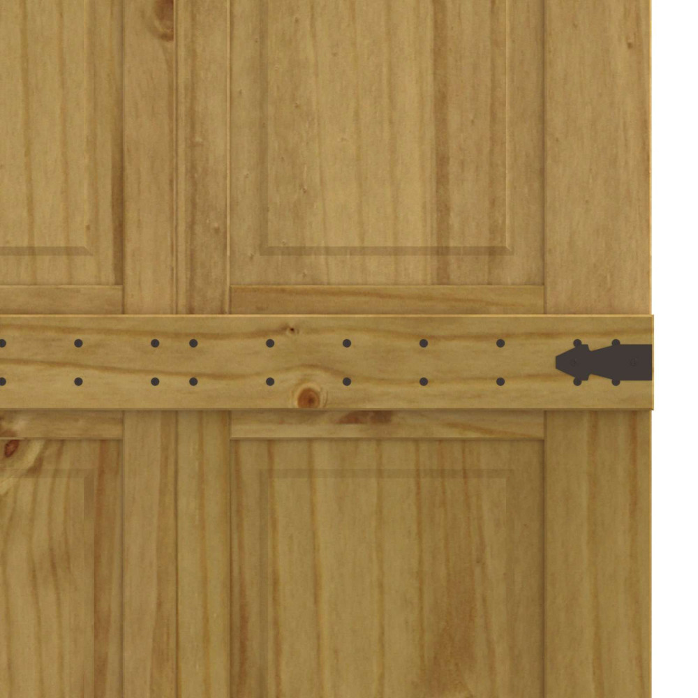 Produktbild för Ladugårdsdörr Corona HonungsBrun 80 x 210 cm Massiv furu