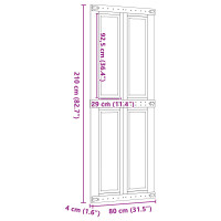 Produktbild för Ladugårdsdörr Corona HonungsBrun 80 x 210 cm Massiv furu