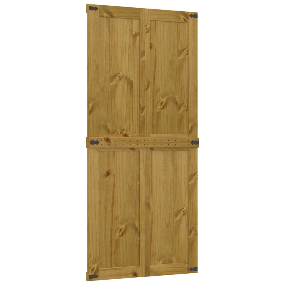 Produktbild för Ladugårdsdörr Corona HonungsBrun 90 x 210 cm Massiv furu