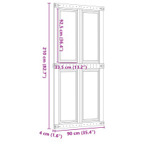 Produktbild för Ladugårdsdörr Corona HonungsBrun 90 x 210 cm Massiv furu