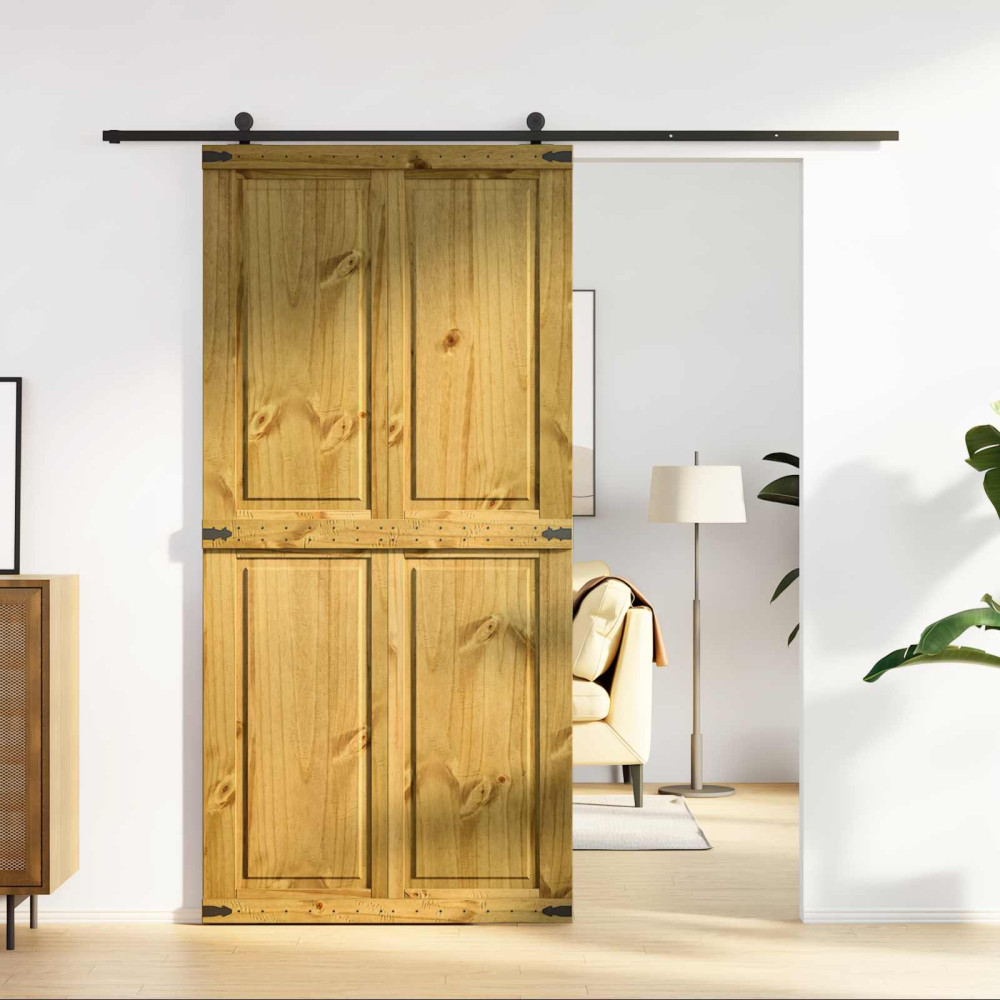 Produktbild för Ladugårdsdörr Corona HonungsBrun 100 x 210 cm Massiv furu