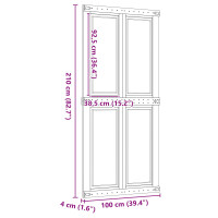 Produktbild för Ladugårdsdörr Corona HonungsBrun 100 x 210 cm Massiv furu