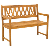 Produktbild för Utomhusbänk Naturlig 110 x 55,5 x 90 cm Massivt Akaciaträ