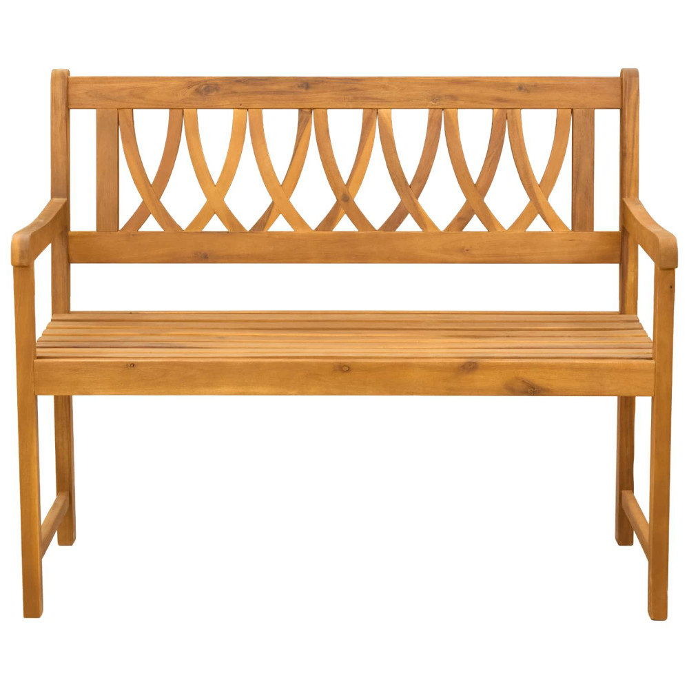 Produktbild för Utomhusbänk Naturlig 110 x 55,5 x 90 cm Massivt Akaciaträ