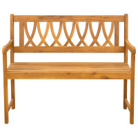 Produktbild för Utomhusbänk Naturlig 110 x 55,5 x 90 cm Massivt Akaciaträ