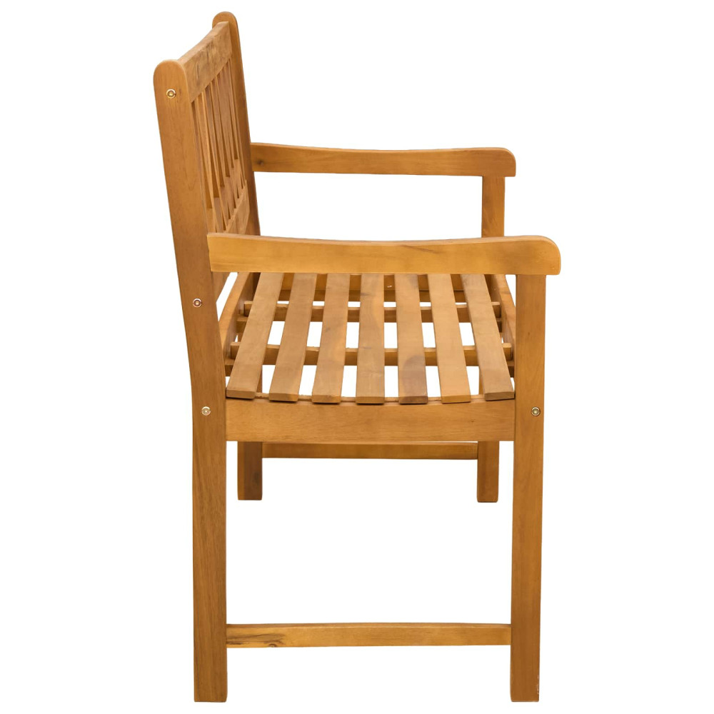 Produktbild för Utomhusbänk Naturlig 110 x 55,5 x 90 cm Massivt Akaciaträ