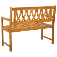 Produktbild för Utomhusbänk Naturlig 110 x 55,5 x 90 cm Massivt Akaciaträ
