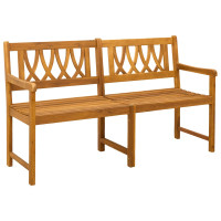 Produktbild för Utomhusbänk Naturlig 150 x 55,5 x 90 cm Massivt Akaciaträ