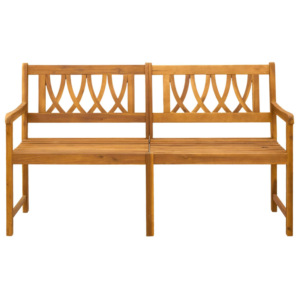 Produktbild för Utomhusbänk Naturlig 150 x 55,5 x 90 cm Massivt Akaciaträ