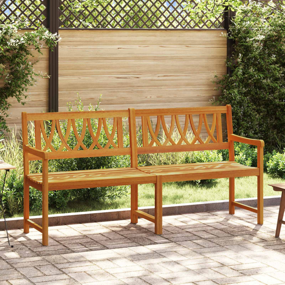 Produktbild för Utomhusbänk Naturlig 180 x 55,5 x 90 cm Massivt Akaciaträ