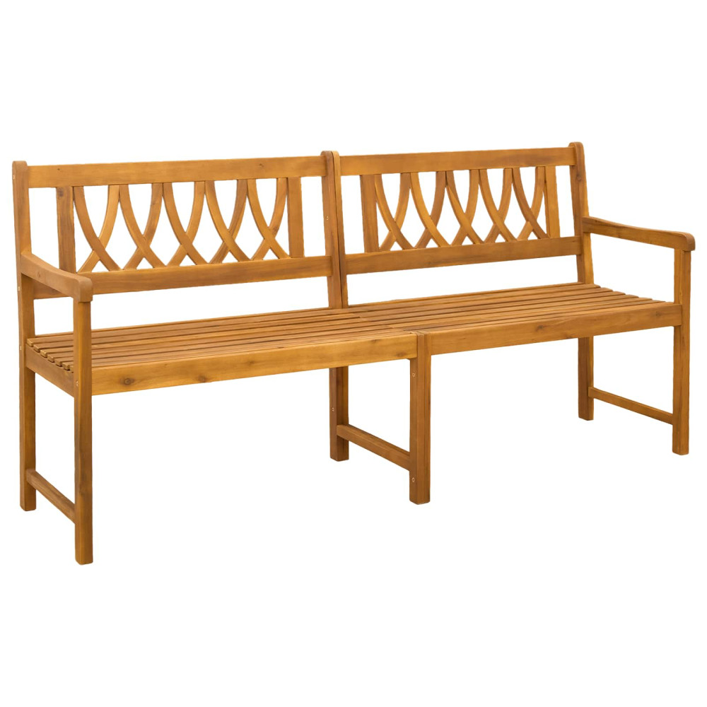 Produktbild för Utomhusbänk Naturlig 180 x 55,5 x 90 cm Massivt Akaciaträ