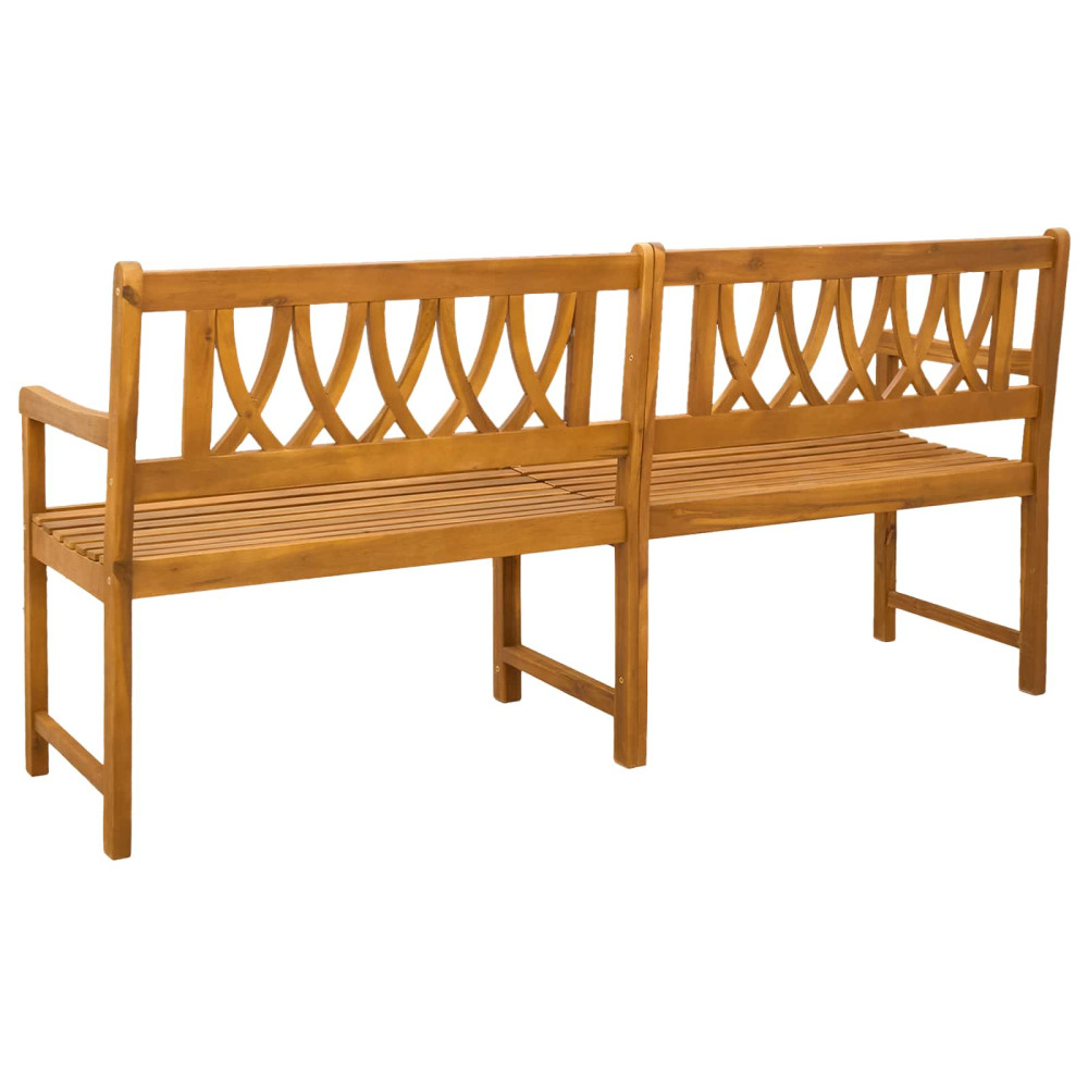 Produktbild för Utomhusbänk Naturlig 180 x 55,5 x 90 cm Massivt Akaciaträ