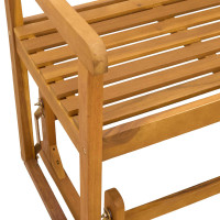 Produktbild för Trädgårds Glidebänk Naturlig 110 x 59 x 97 cm Massivt Akaciaträ