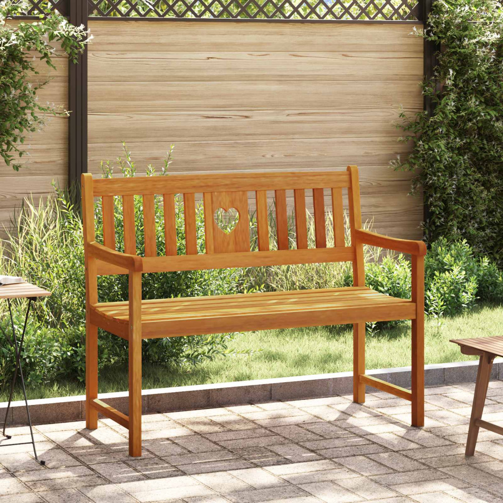 Produktbild för Utomhusbänk Naturlig 110 x 55,5 x 90 cm Massivt Akaciaträ