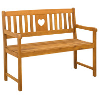 Produktbild för Utomhusbänk Naturlig 110 x 55,5 x 90 cm Massivt Akaciaträ