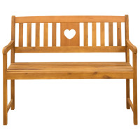 Produktbild för Utomhusbänk Naturlig 110 x 55,5 x 90 cm Massivt Akaciaträ