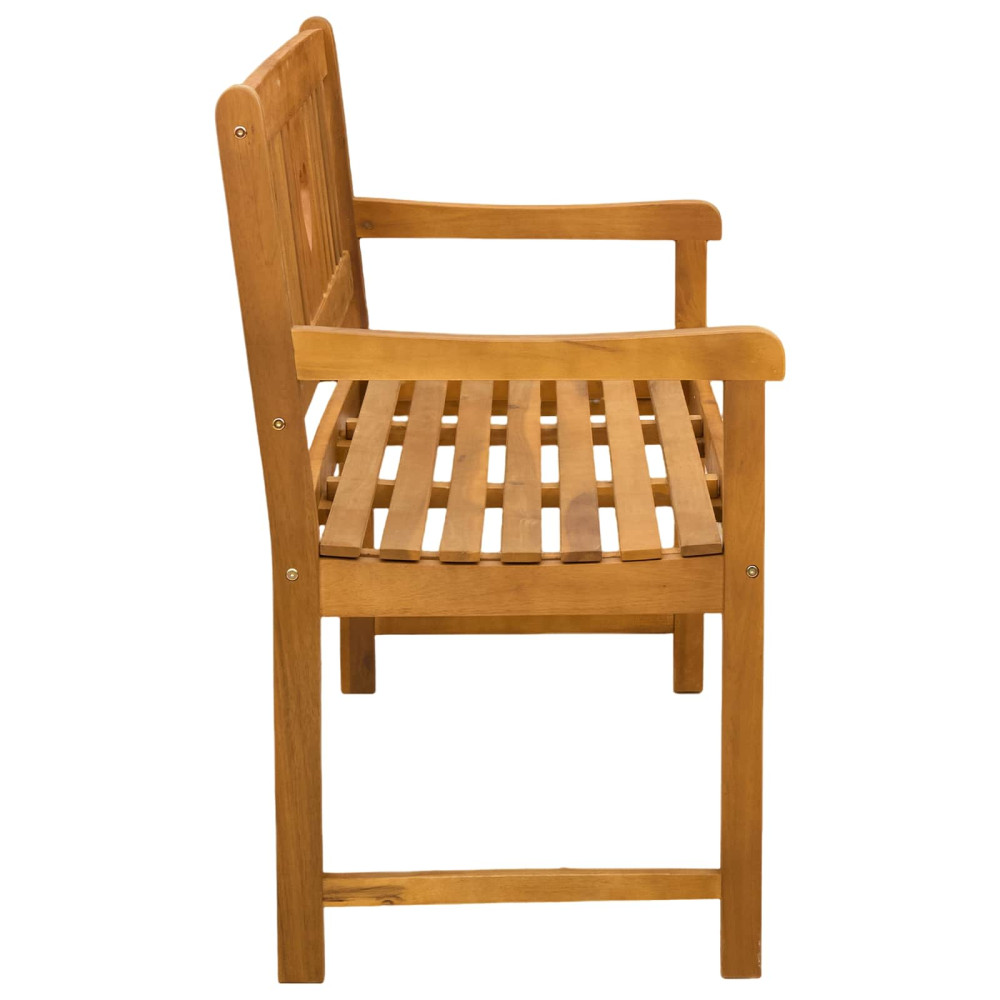 Produktbild för Utomhusbänk Naturlig 110 x 55,5 x 90 cm Massivt Akaciaträ