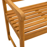 Produktbild för Utomhusbänk Naturlig 110 x 55,5 x 90 cm Massivt Akaciaträ