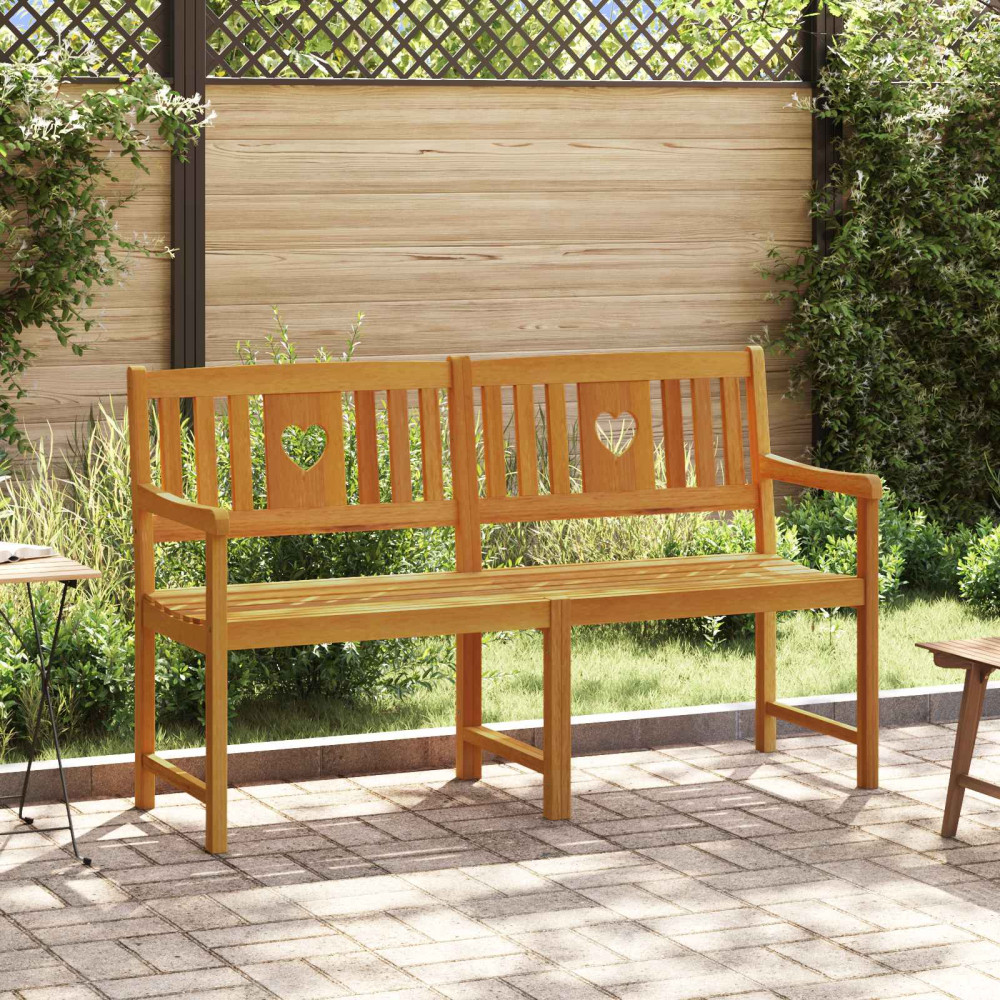 Produktbild för Utomhusbänk Naturlig 150 x 55,5 x 90 cm Massivt Akaciaträ