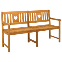 Produktbild för Utomhusbänk Naturlig 150 x 55,5 x 90 cm Massivt Akaciaträ