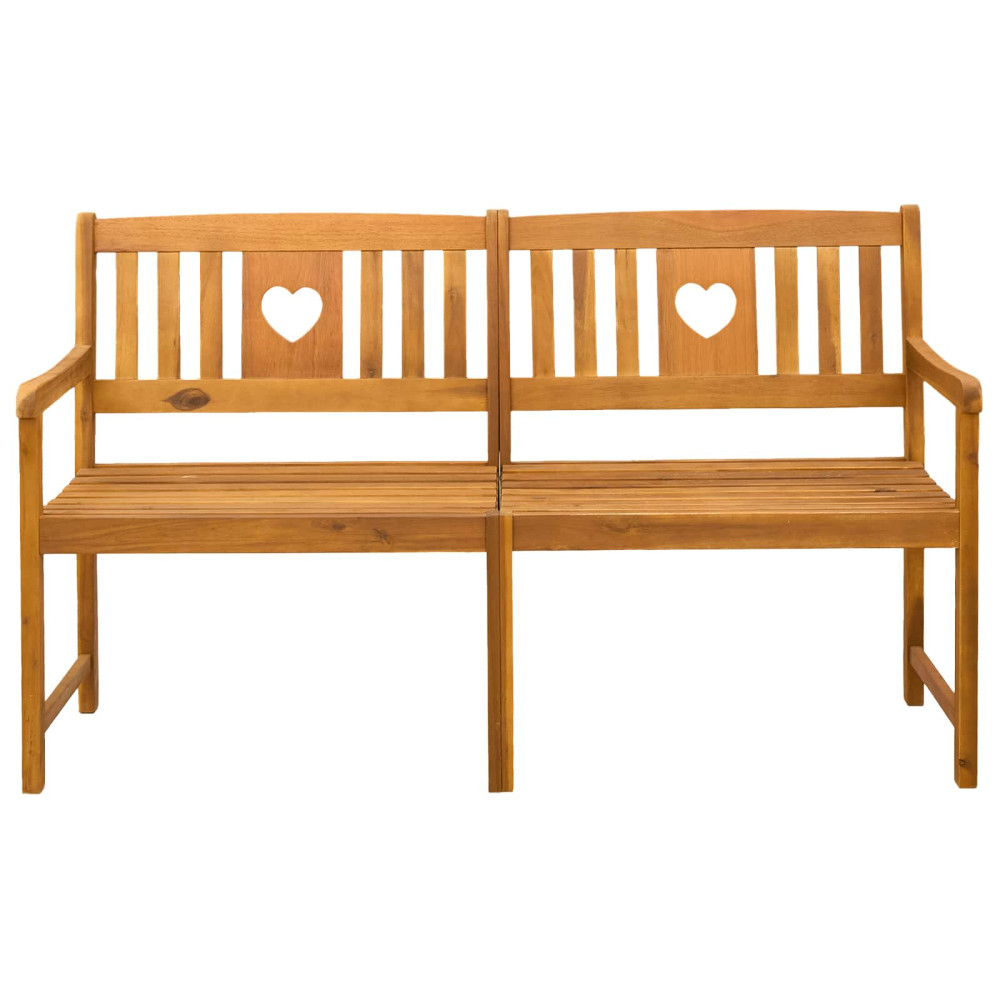 Produktbild för Utomhusbänk Naturlig 150 x 55,5 x 90 cm Massivt Akaciaträ