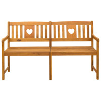Produktbild för Utomhusbänk Naturlig 150 x 55,5 x 90 cm Massivt Akaciaträ