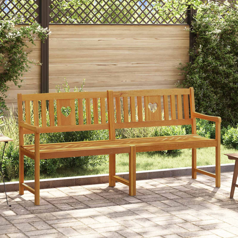 Produktbild för Utomhusbänk Naturlig 180 x 55,5 x 90 cm Massivt Akaciaträ