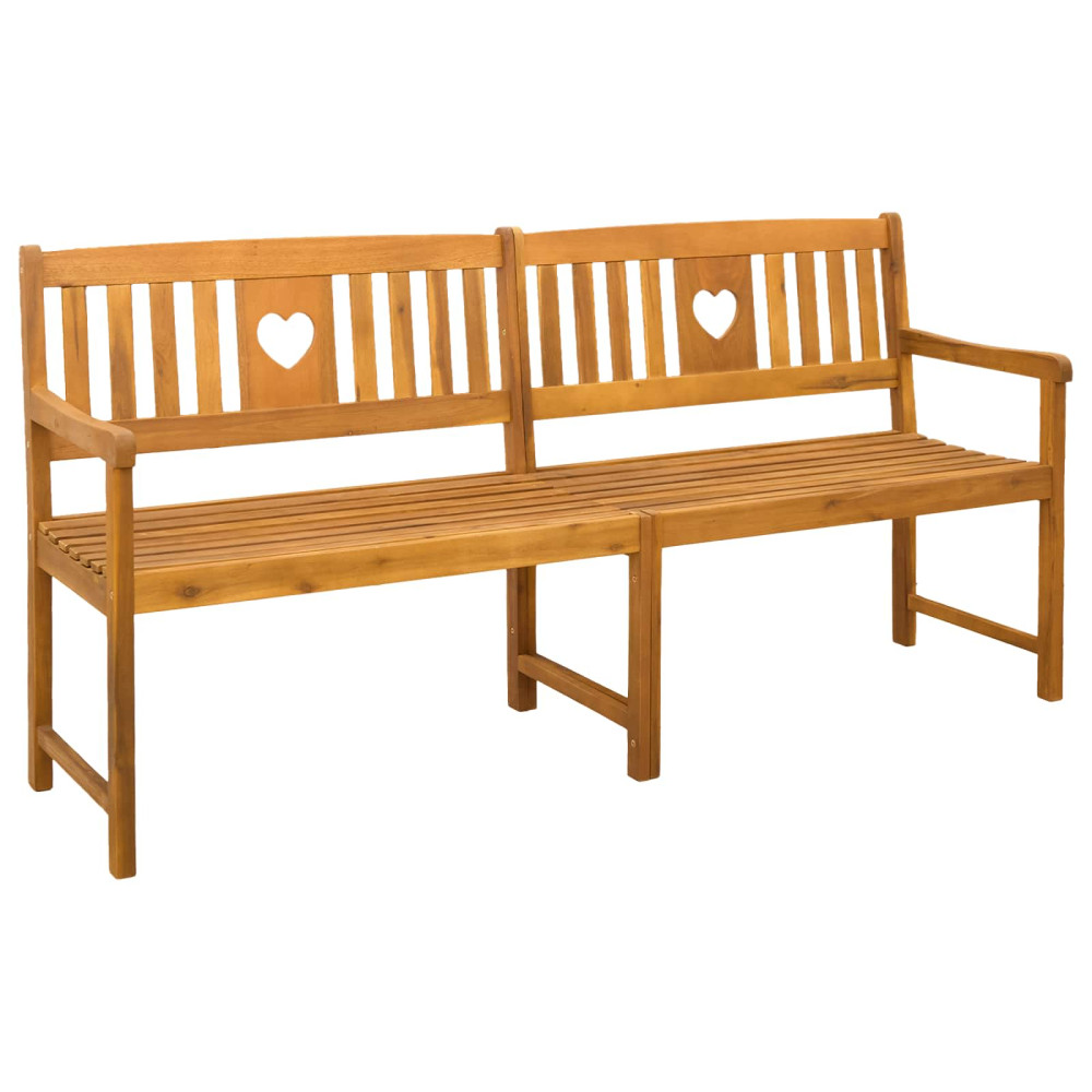 Produktbild för Utomhusbänk Naturlig 180 x 55,5 x 90 cm Massivt Akaciaträ
