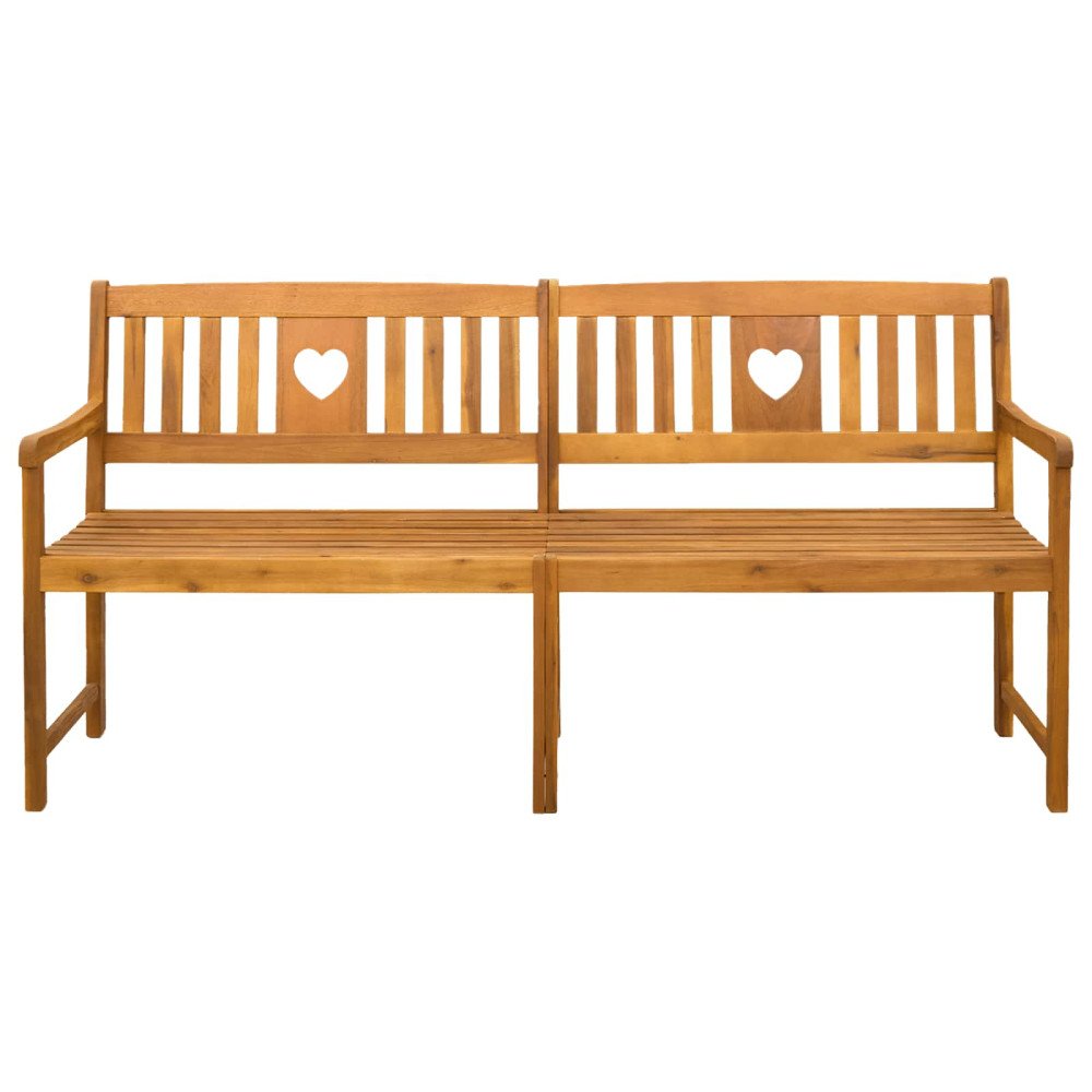 Produktbild för Utomhusbänk Naturlig 180 x 55,5 x 90 cm Massivt Akaciaträ