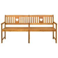 Produktbild för Utomhusbänk Naturlig 180 x 55,5 x 90 cm Massivt Akaciaträ