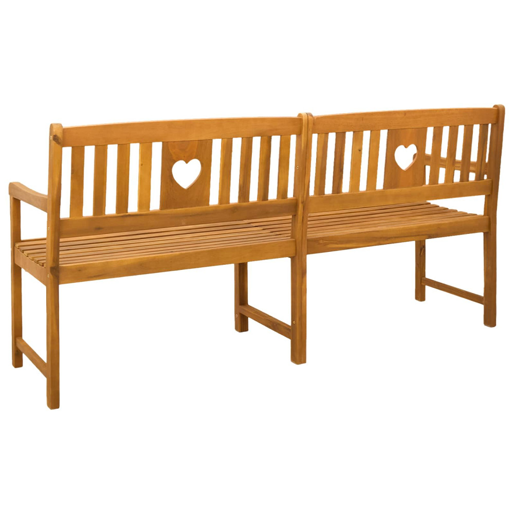 Produktbild för Utomhusbänk Naturlig 180 x 55,5 x 90 cm Massivt Akaciaträ