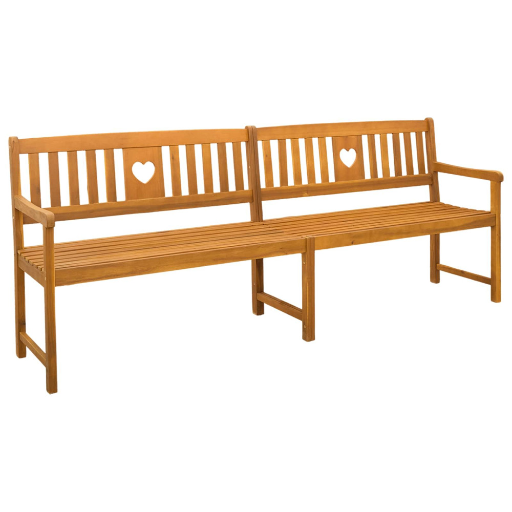 Produktbild för Utomhusbänk Naturlig 220 x 55,5 x 90 cm Massivt Akaciaträ
