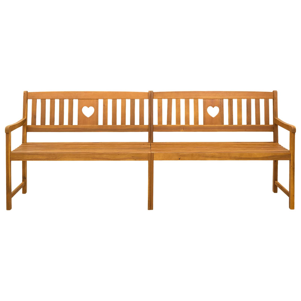 Produktbild för Utomhusbänk Naturlig 220 x 55,5 x 90 cm Massivt Akaciaträ
