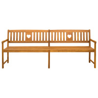 Produktbild för Utomhusbänk Naturlig 220 x 55,5 x 90 cm Massivt Akaciaträ