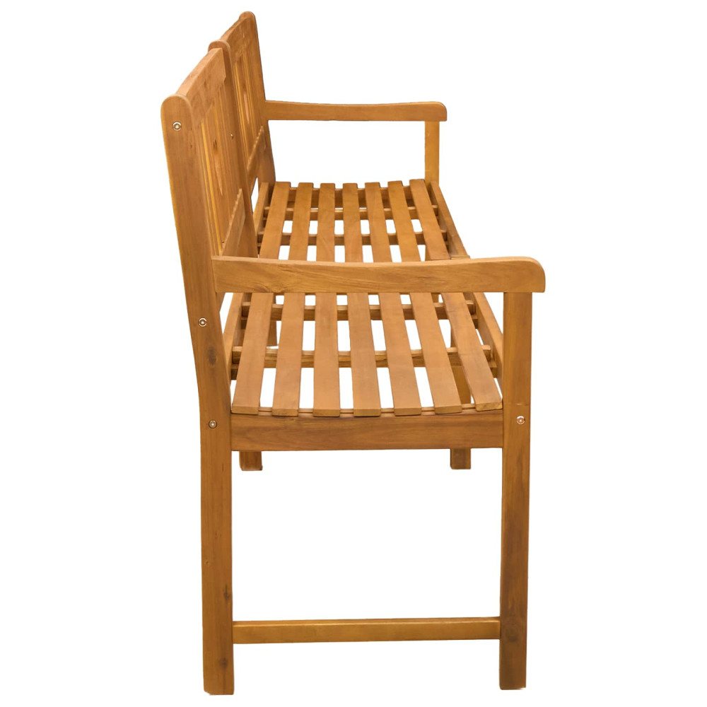 Produktbild för Utomhusbänk Naturlig 220 x 55,5 x 90 cm Massivt Akaciaträ