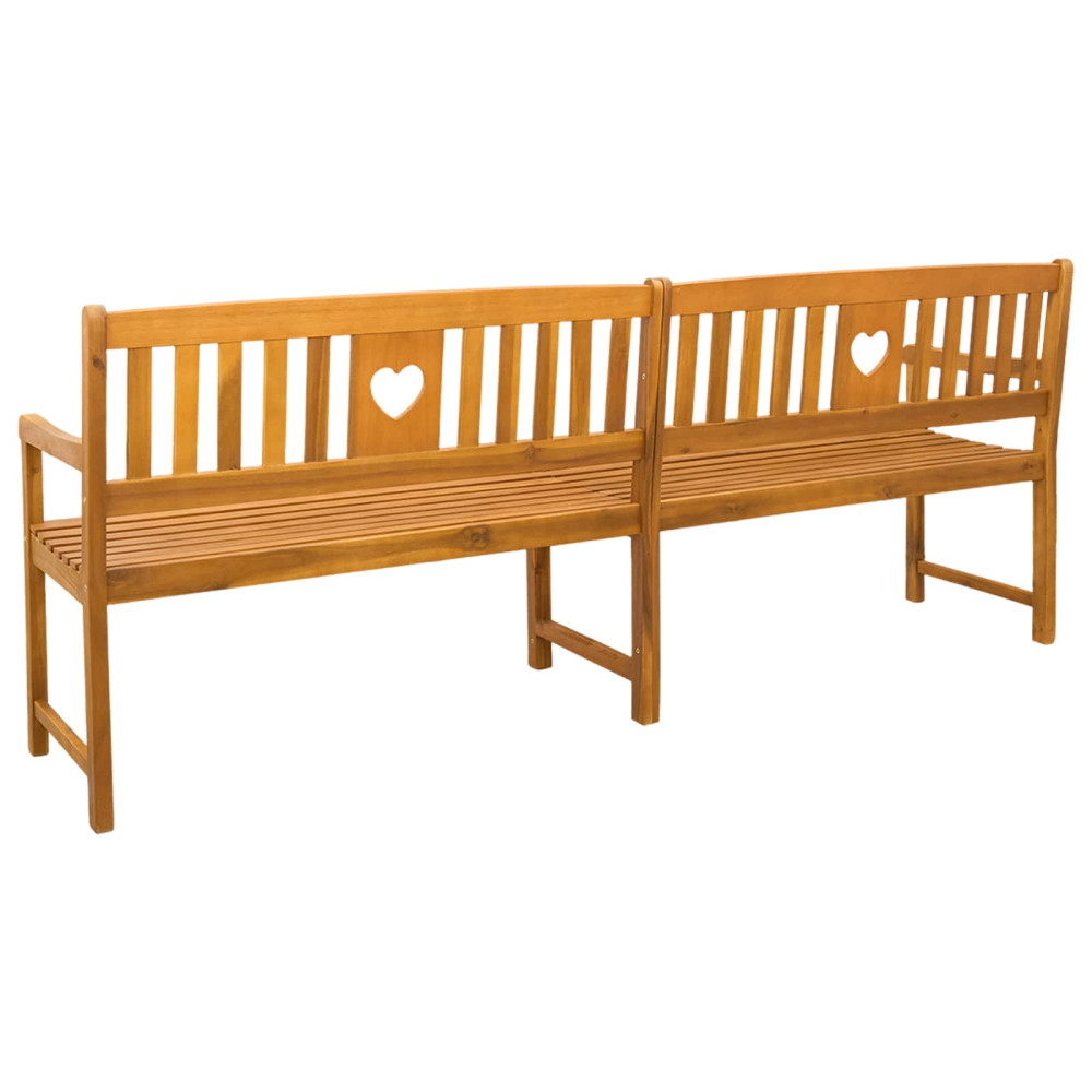 Produktbild för Utomhusbänk Naturlig 220 x 55,5 x 90 cm Massivt Akaciaträ