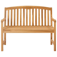 Produktbild för Handsnidad Rosabänk 114 x 60,5 x 95 cm Massivt teakträ Naturlig