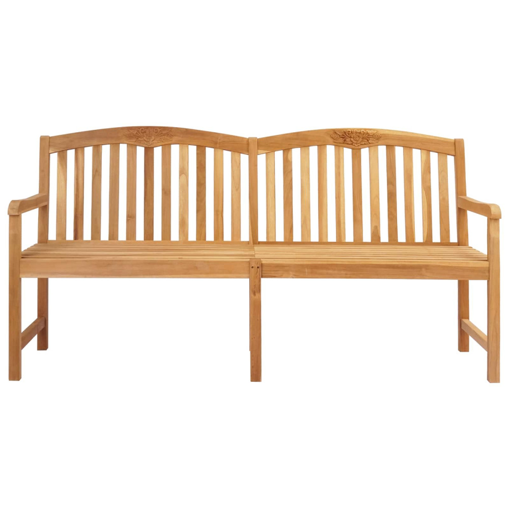 Produktbild för Handsnidad Rosabänk 150 x 60 x 90 cm Massivt teakträ Naturlig