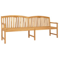 Produktbild för Handsnidad Rosabänk 228 x 60 x 90 cm Massivt teakträ Naturlig