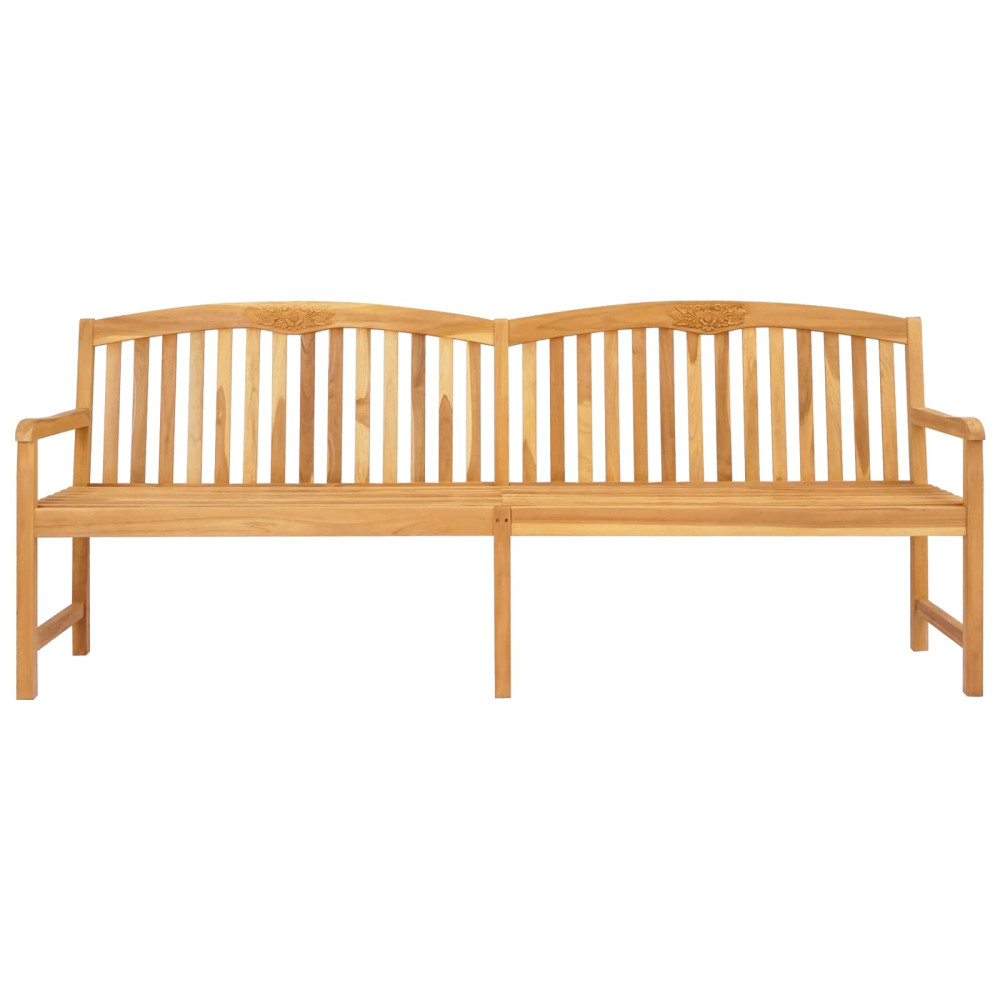 Produktbild för Handsnidad Rosabänk 228 x 60 x 90 cm Massivt teakträ Naturlig