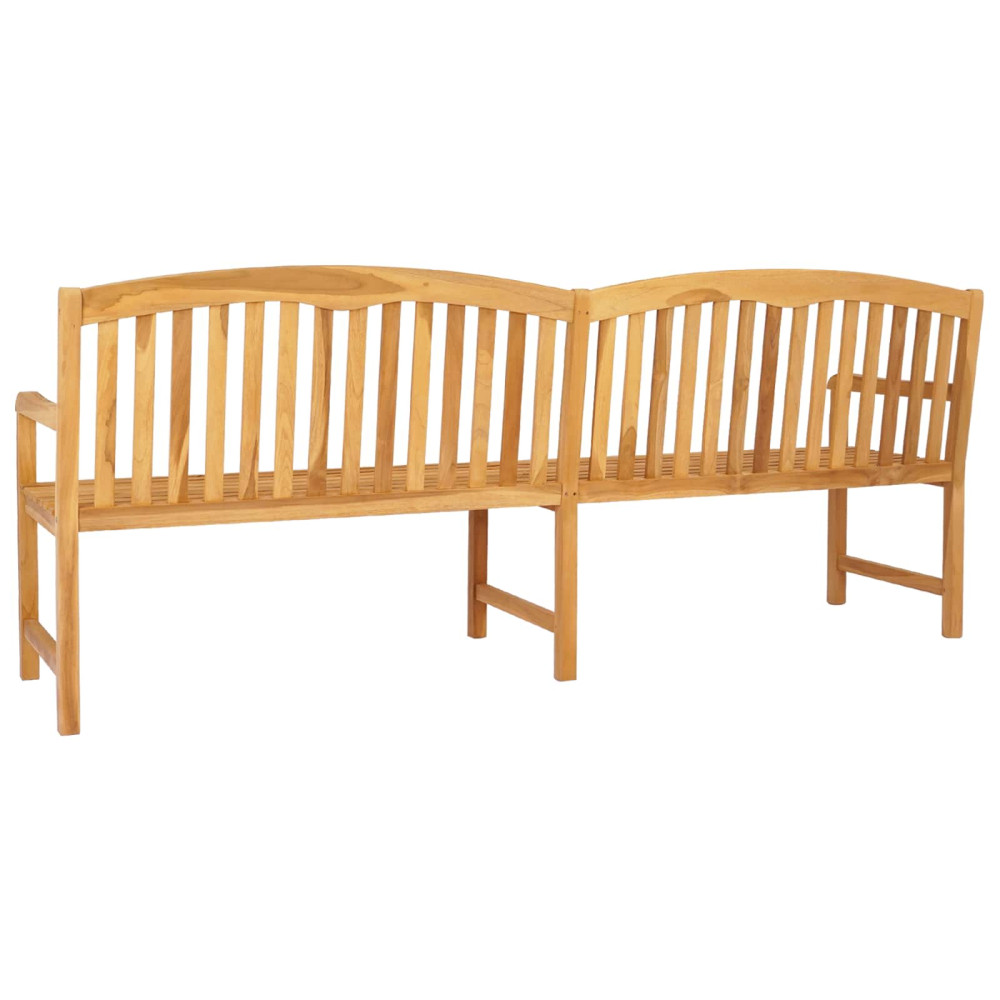 Produktbild för Handsnidad Rosabänk 228 x 60 x 90 cm Massivt teakträ Naturlig