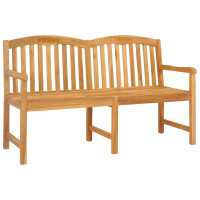 Produktbild för Handsnidad Rosabänk 150,5 x 60 x 95 cm Massivt teakträ Naturlig