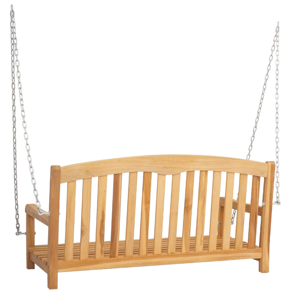 Produktbild för Gungbänk 114 x 61 x 61,5 cm Massivt teakträ Naturlig