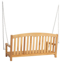 Produktbild för Gungbänk 114 x 61 x 61,5 cm Massivt teakträ Naturlig