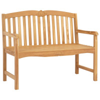 Produktbild för Handsnidad Rosabänk 114 x 60 x 95 cm Massivt teakträ Naturlig
