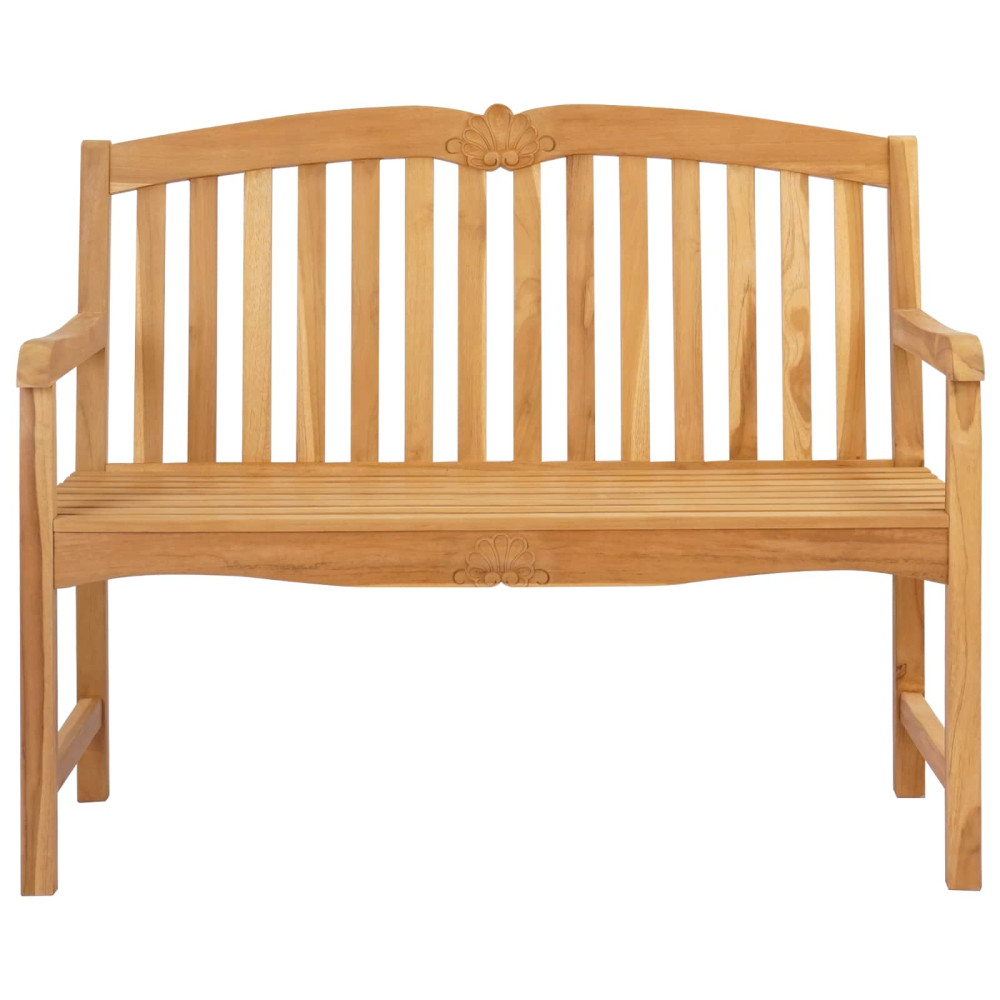 Produktbild för Handsnidad Rosabänk 114 x 60 x 95 cm Massivt teakträ Naturlig