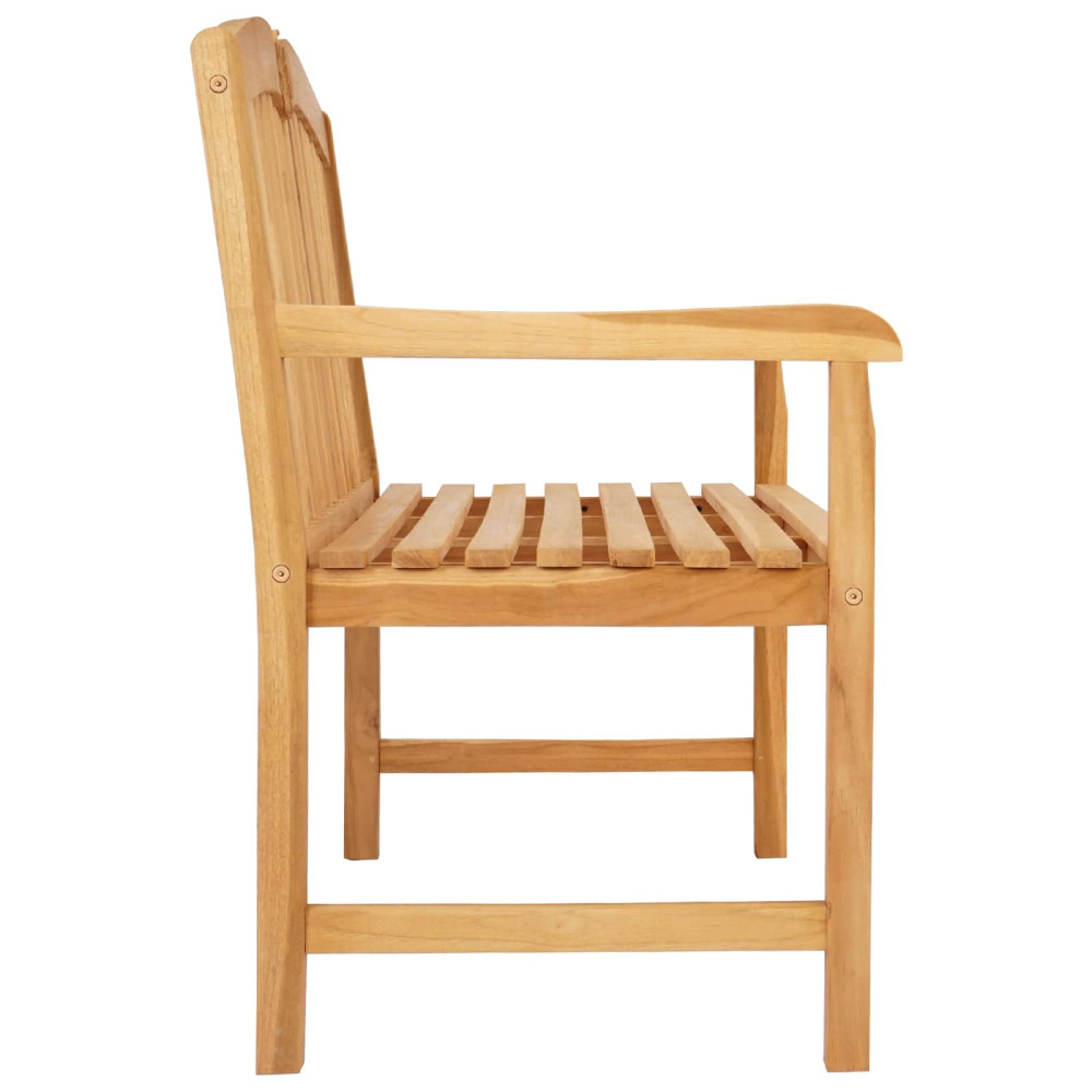 Produktbild för Handsnidad Rosabänk 114 x 60 x 95 cm Massivt teakträ Naturlig