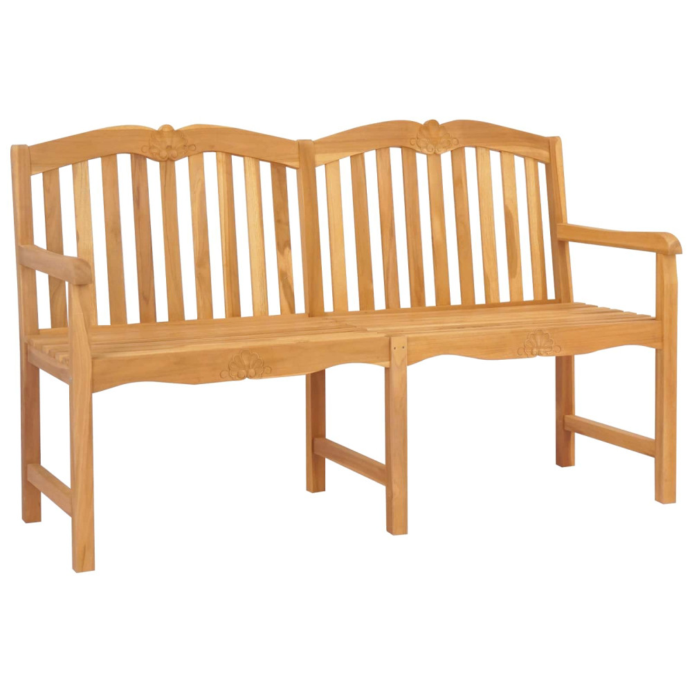 Produktbild för Handsnidad Rosabänk 150 x 60,5 x 95 cm Massivt teakträ Naturlig